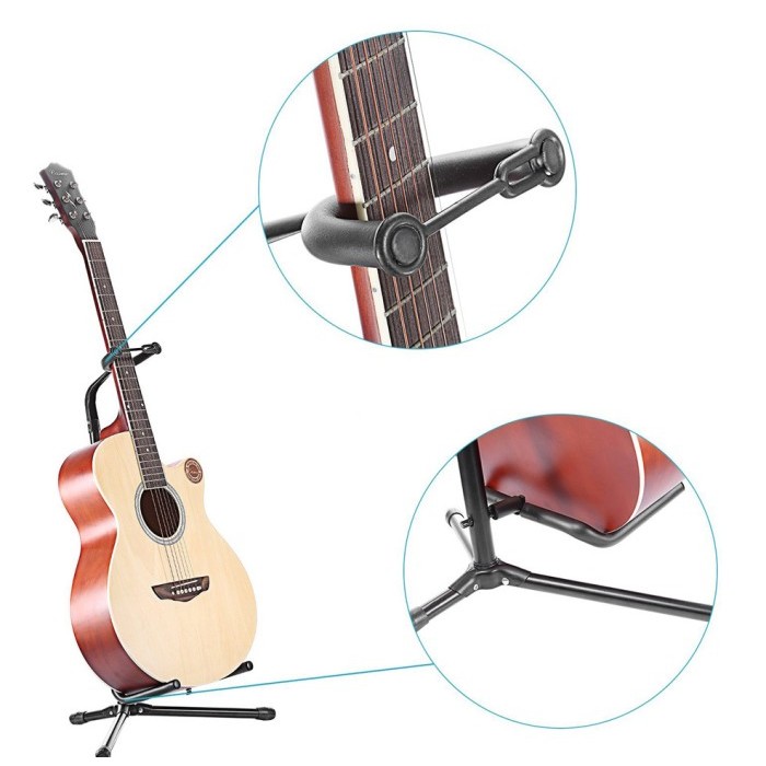 Stand gitar akustik elektrik bass long neck