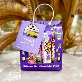 

TERMURAH Paket 10pcs Tas Tenteng Medium Snack Hampers Lebaran Ulang Tahun fh-46