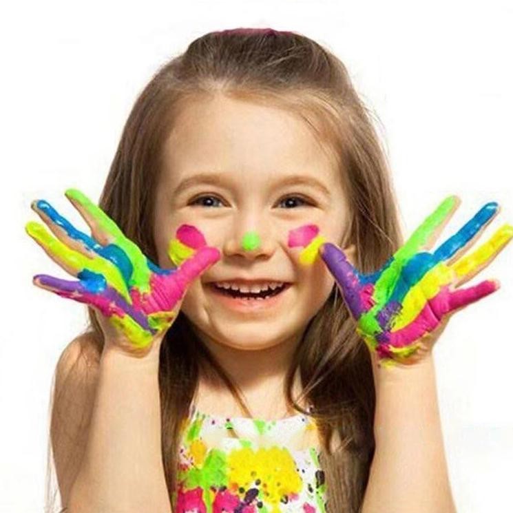 

Qw-7 Cat Akrilik Non Toxic Finger Paint Set 6, 12 Dan 24 Warna Isi 50Ml Perbotol Free Kuas, Palet Dan Box