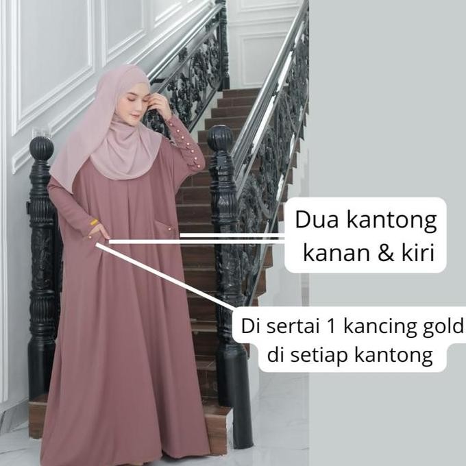 Super Promo, Mecca Abaya By Syakila// Gamis Abaya Hitam Jatblack Premium