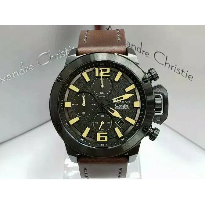 ALEXANDRE CHRISTIE AC6487 MC AC 6487 BLACK PRIA JAM TANGAN ORIGINAL