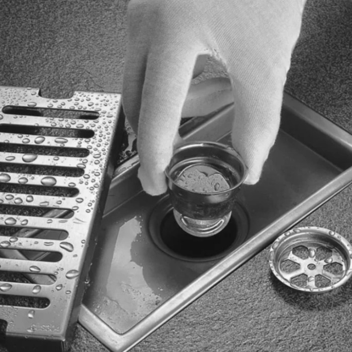 Floor Drain Garis Stainless Sus 304/Saringan Got Kamar Mandi Persegi