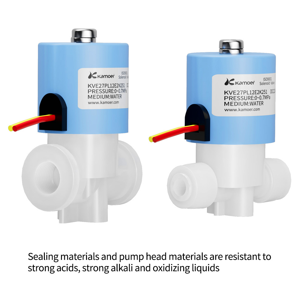 YEMAR Kamoer 1/4" KVE27 12V Micro Solenoid Valve 24V Water Valve Air Valve Control Valve Normally Cl