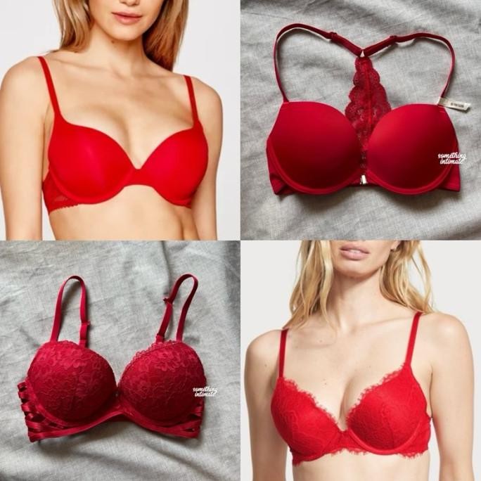 Wacoal Luludi RED Mood Lovable Pushup Bra Bh Busa Tebal Push Up Sale BPS