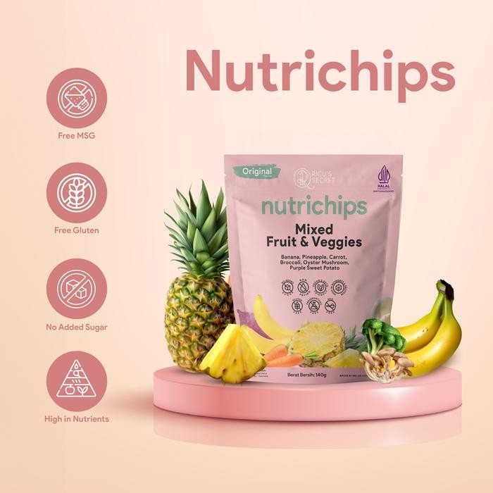 

BERMUTU [Ricu's Secret] Nutrichips - Snack Cemilan Keripik Buah & Sayuran