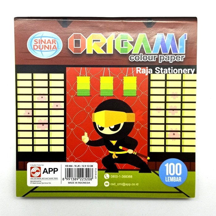 

SIDU ORIGAMI COLOUR PAPER 12X12 100PCS / KERTAS ORIGAMI RAJA BIG BOX