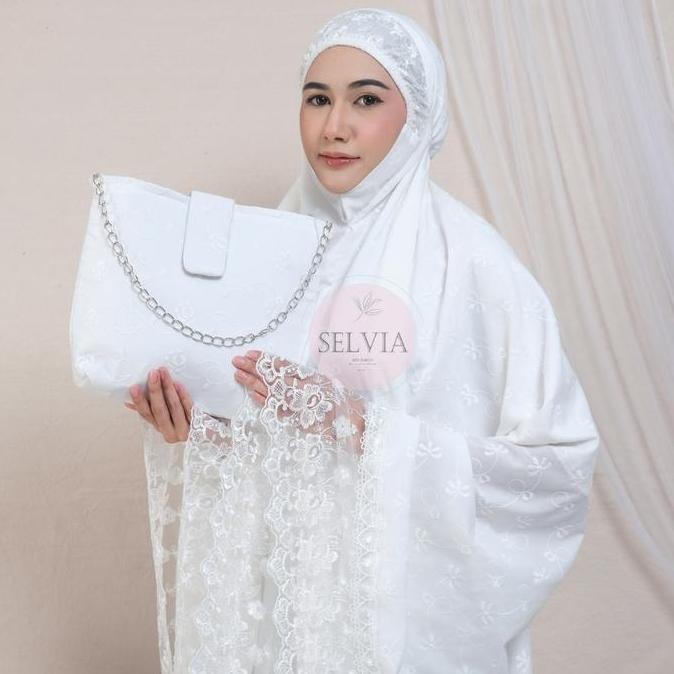 Terjangkau Mukena Dewasa Katun Paris Motif Bordir Jumbo Renda Brukat Hafsah