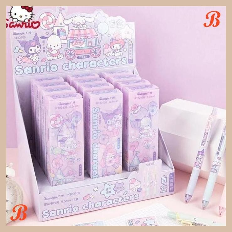 

| KK | GUANGBO KT82109 SANRIO CHARACTERS BLIND BOX BALLPOINT PULPEN ISI 2 PCS TINTA HITAM 0,5MM CHARACTER KUROMI CINNAMOROLL MY MELODY POCHACCO ORIGINAL LICENSE KOLEKSI LUCU CUTE
