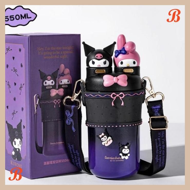| KK | BOTOL MINUM STAINLESS ANAK SEKOLAH MOTIF KUROMI MELODY LOTSO