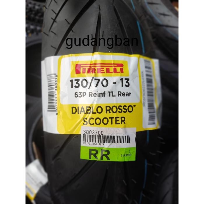 Ready Pirelli Diablo Rosso Scooter 130 70 13 Tubeless Ban Luar Motor Nmax ADV PCX 160 belakang FREE