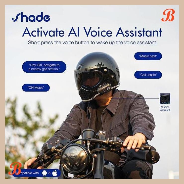 | HH | SHADE HEADSET HELM BLUETOOTH / HEADPHONE HELM BLUETOOTH / INTERCOM MOTOR / HEADSET BLUETOOTH 