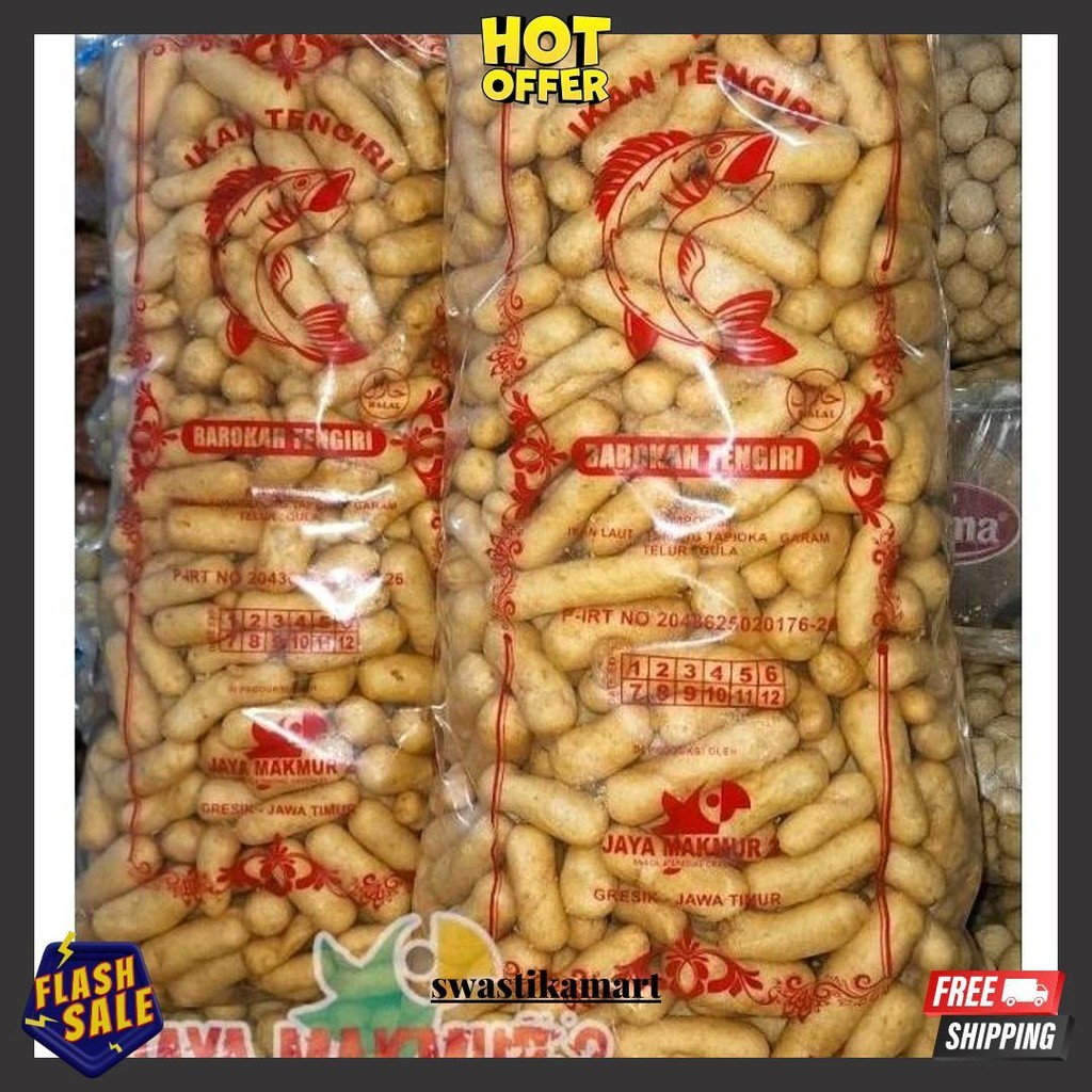 

1Kg Kerupuk Ikan Tengiri Bulat /Lonjong Kerupuk Ikan Barokah Tengiri Bisa Cod