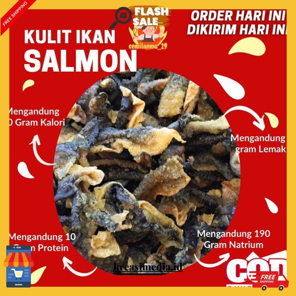 

Promo Keripik / Kerupuk Kulit Salmon / Salmon Skin- Non Msg & Pengawet Murah Populer Gratis Ongkir