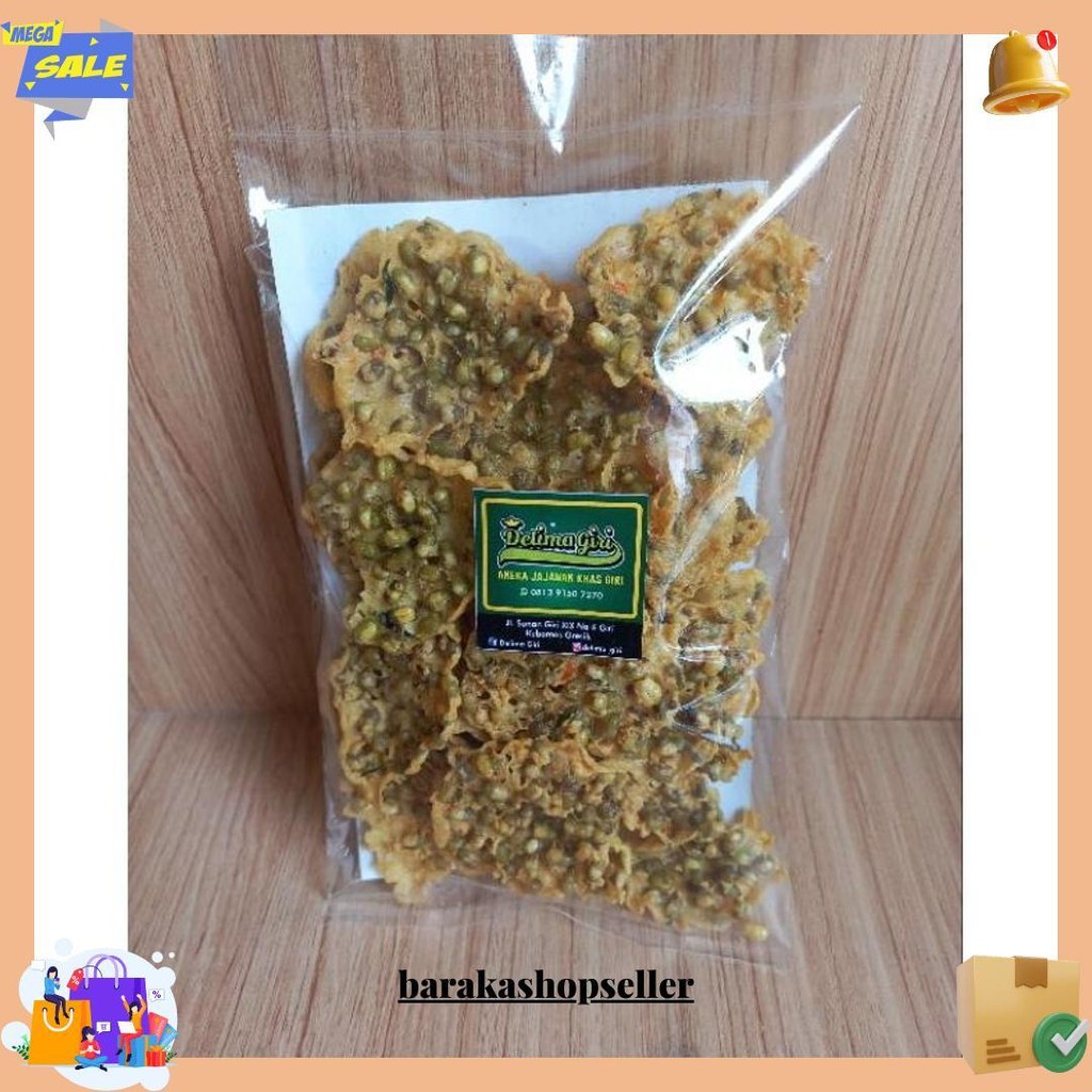 

Peyek Kacang Hijau Kacang Tanah Delima Giri Original Produk