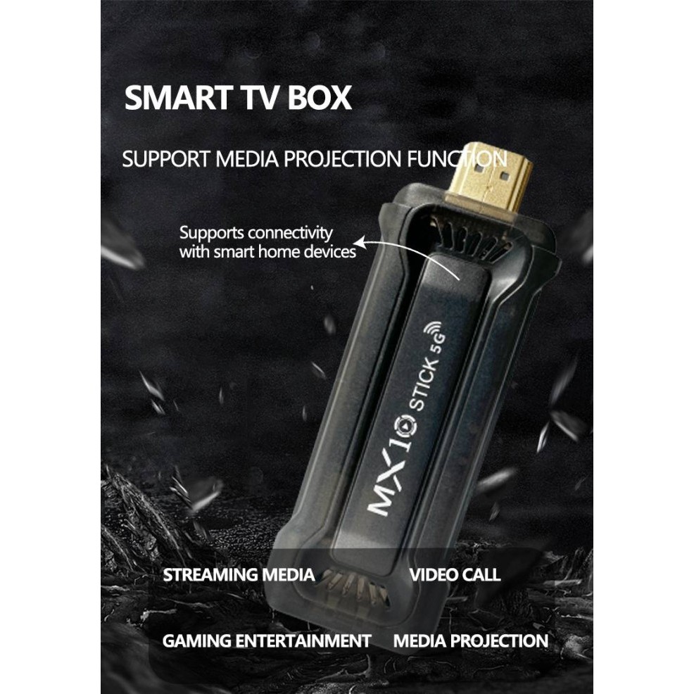 MX10 Stick 4K Android TV Box Full Channel Siaran TV Lokal + Luar Negeri Wifi Bluetooth Smart TV Box