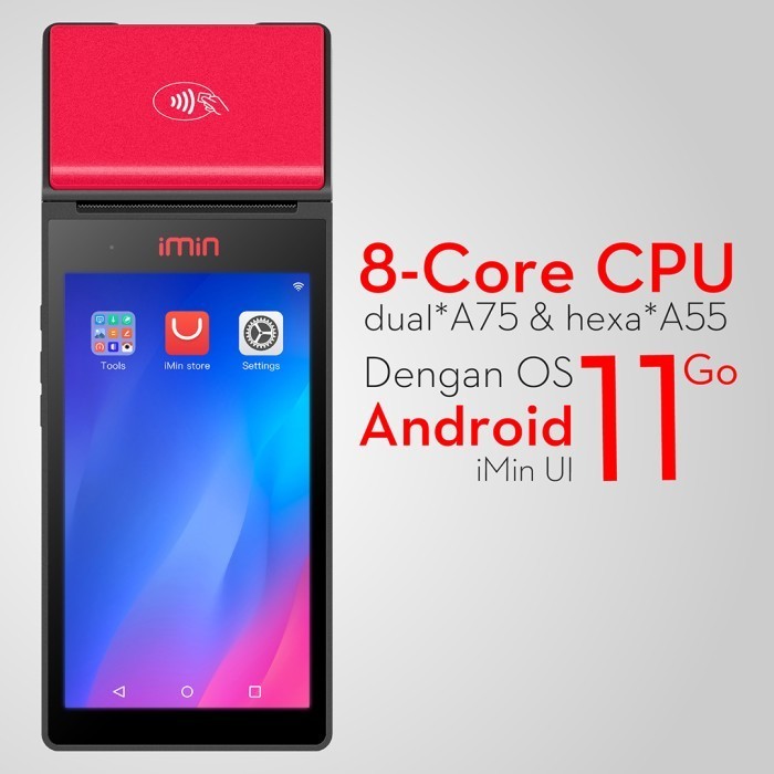 Mobile EDC Android 11 SPBU Pertamina portable iMin M2 Pro 2GB/16GB NFC