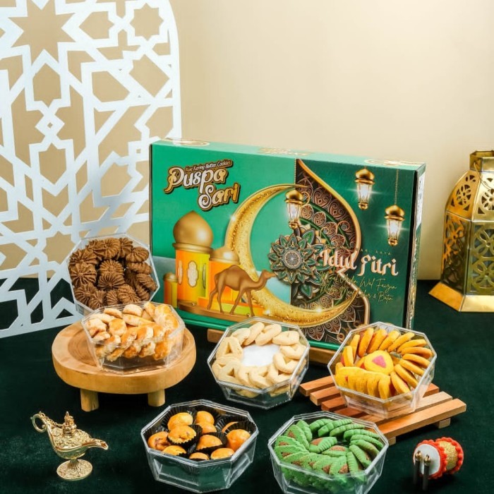 

Limited Paket Hemat Kue Kering Lebaran isi 6 Hampers Idul Fitri Lebaran