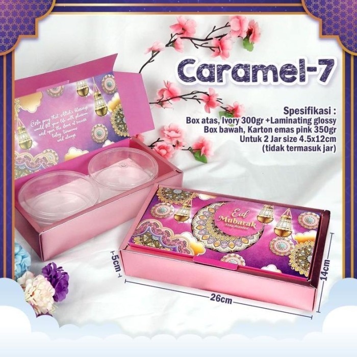 

New! HEMAT 10pc Box Lebaran Untuk Toples / Packaging Hampers Idul Fitri. - Caramel 7 Pink Idul Fitri