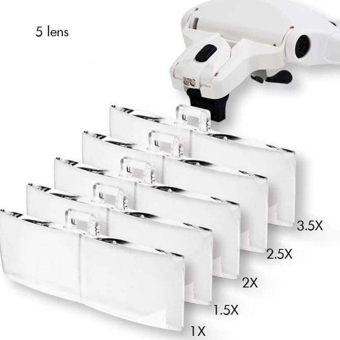 

EZREN EZ-0627 KACAMATA PEMBESAR REPARASI JAM 5X MAGNIFIER 2 LED