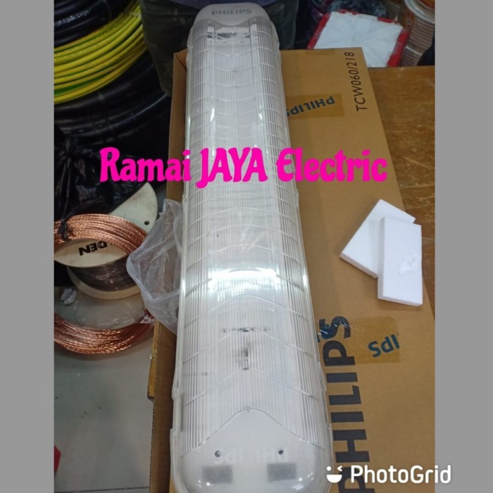 Philips Waterproof 2X18W Led 2X8 Watt Tcw060 Lampu Tl 18W Philips Set