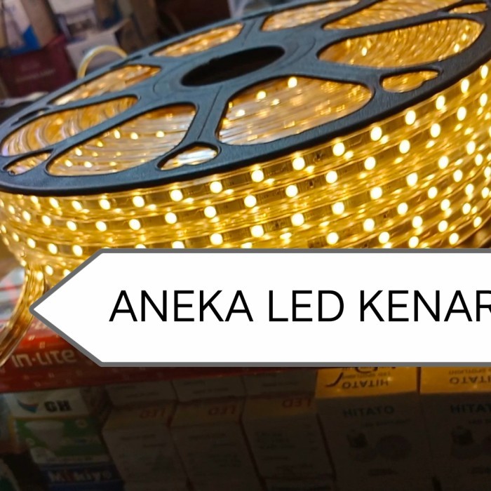 Lampu Selang Led Strip Hias Plafon Pohon 5050 Mata Besar Satu Roll