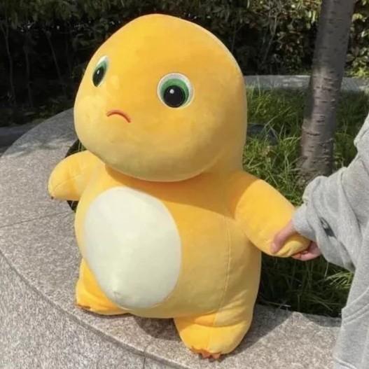 Simko Toys - Boneka Dino Naloong Jumbo Ukuran 65 CM Boneka Dino Kuning Boneka Dino Nailong Dino