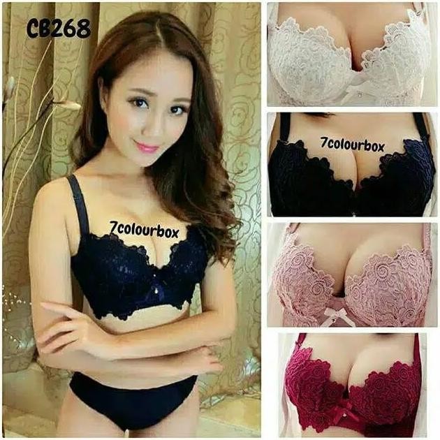 

Bra Set Bh + Celana Dalam Wanita Sexy Elegant Import Renda Lingerie 4 Original
