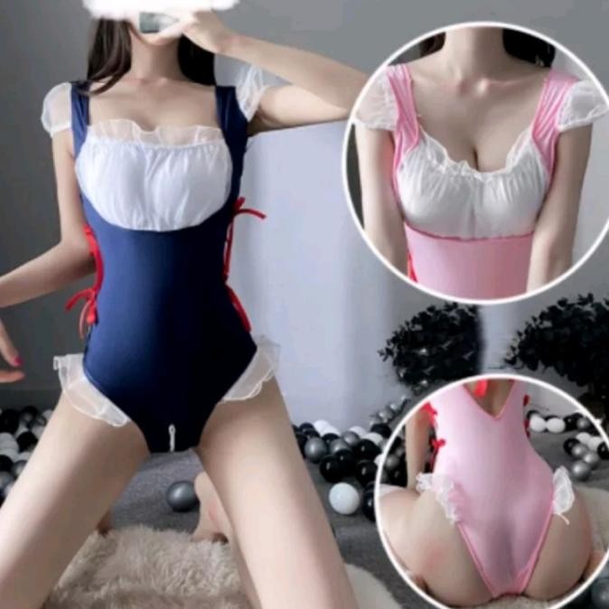 

Lingerie Sexy Cosplay Kostum Bodysuit/Swimsuit Seksi Open Crotch Original