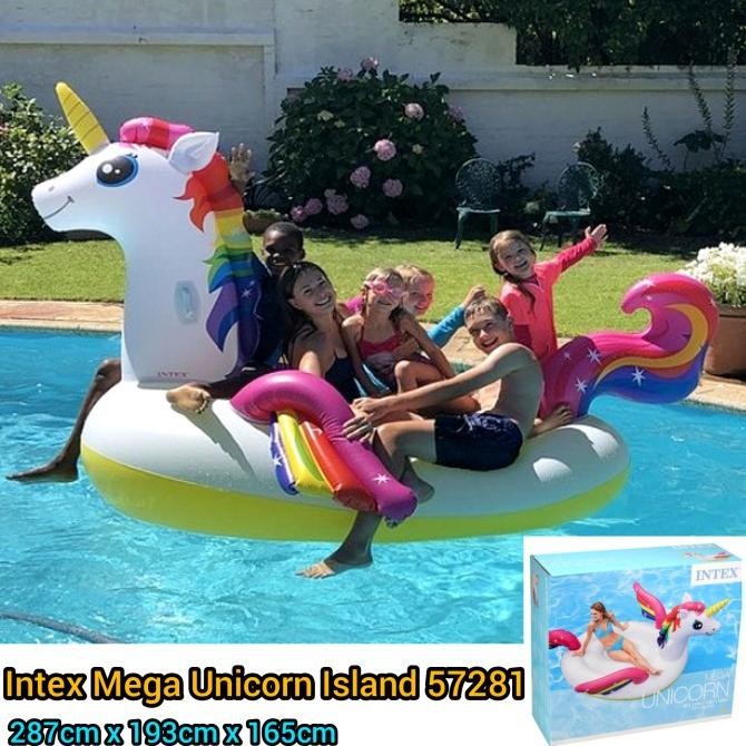 Intex 57281 Pelampung Renang Mega Unicorn - Ban Renang Jumbo Dewasa