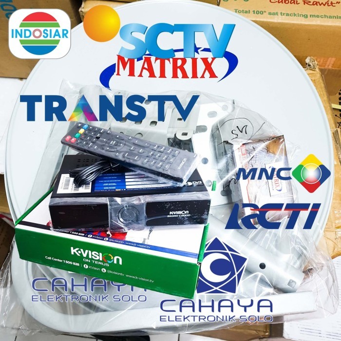 Kvision C2000 + Dish 45cm Set Komplit Parabola Lokal K Vision Bein