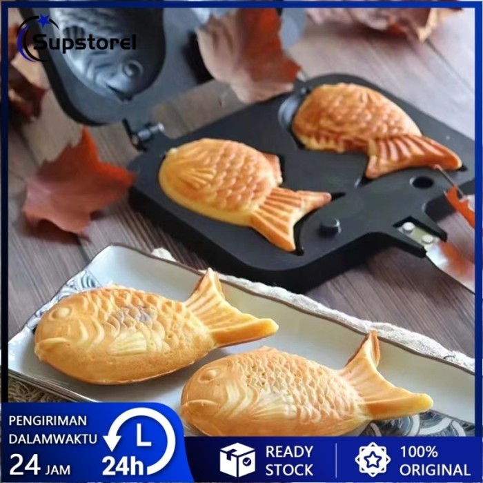 TERLARIS CETAKAN KUE WAFFLE MAKER PAN TAIYAKI ANTI LENGKET CETAKAN TAIYAKI WAFFLE TAIYAKI MAKER