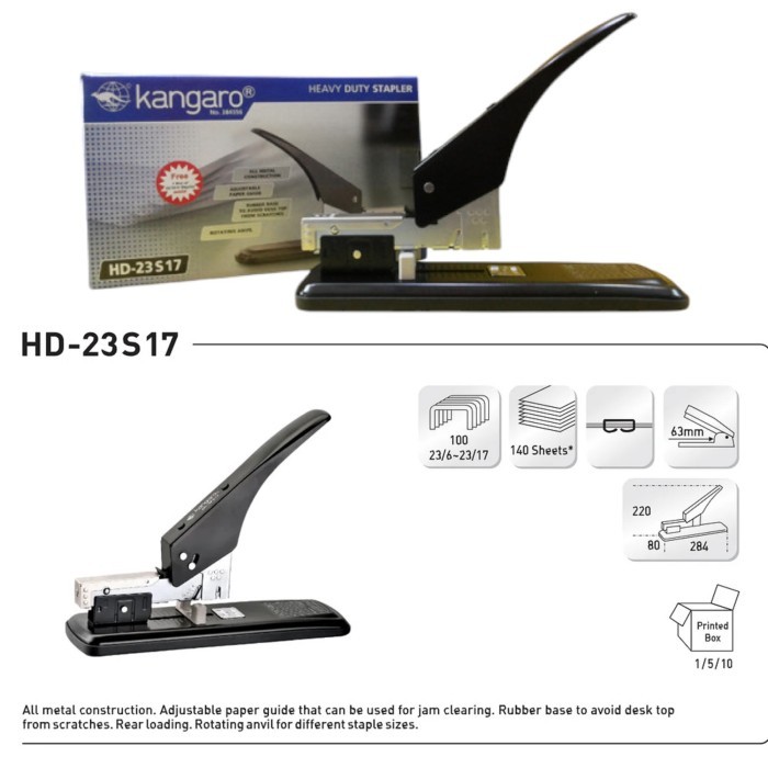 

ALAT STAPLES JILID BESAR / STAPLER JILID HEAVY DUTY HD 23S17 KANGARO