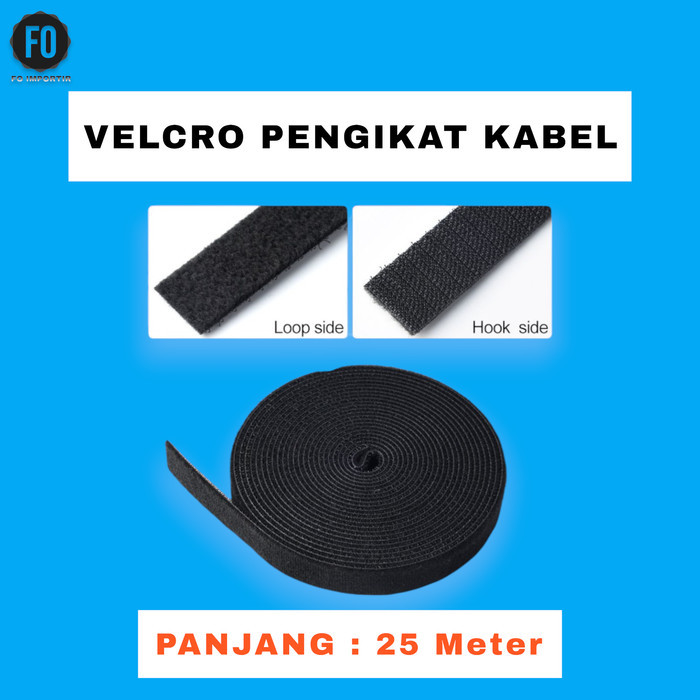 

VELCRO PENGIKAT KABEL 25M VELCRO PEREKAT 25 METER X 2 CM FO/FIBER OPTIK