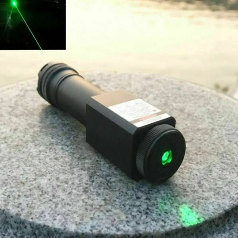 AERO Square Head 515nm 520nm 5mw Green Laser Pointer Focusable Waterproof Torch 520T-1000