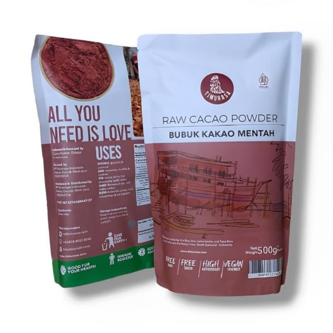 

Raw Cacao Powder Timurasa Bubuk Kakao Mentah 500 Gram