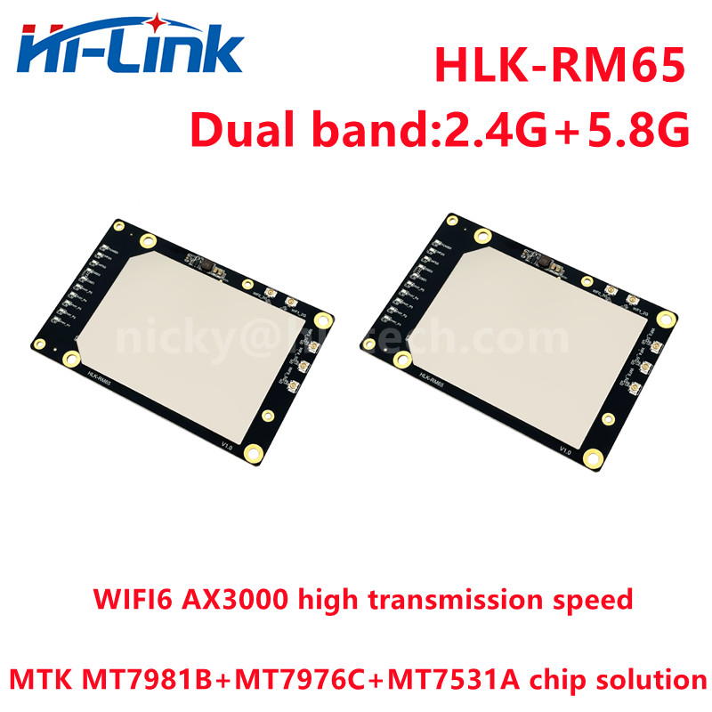 AERO Hi-Link Dual Band 3000M MT7981B+MT7976C+MT7531A WiFi 6 Router Module HLK-RM65 for gateway route