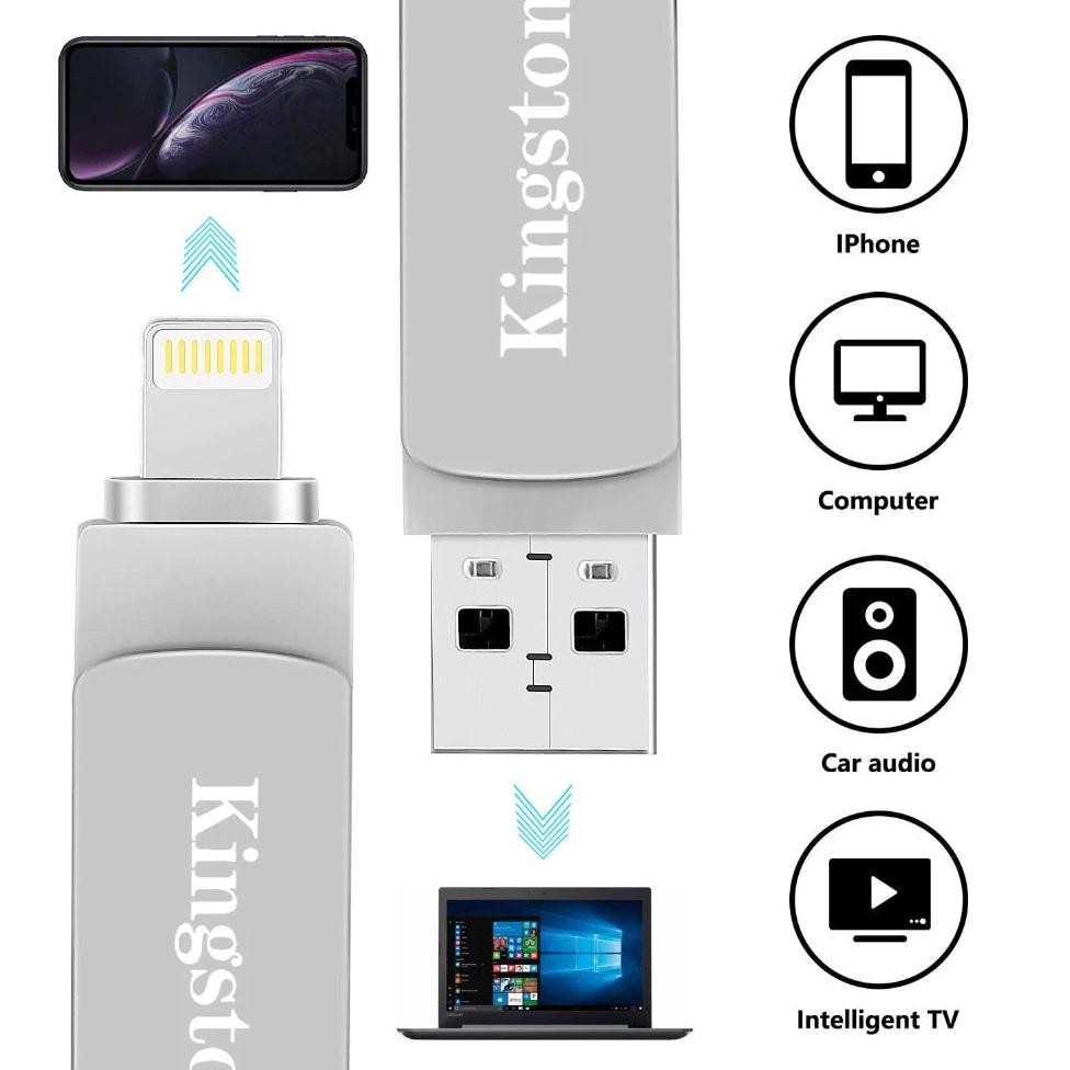 Kingston Flash disk OTG lightning IOS dan USB3.0 2TB/1TGB/512GB Flash Drive Android TypeC hp/laptop/