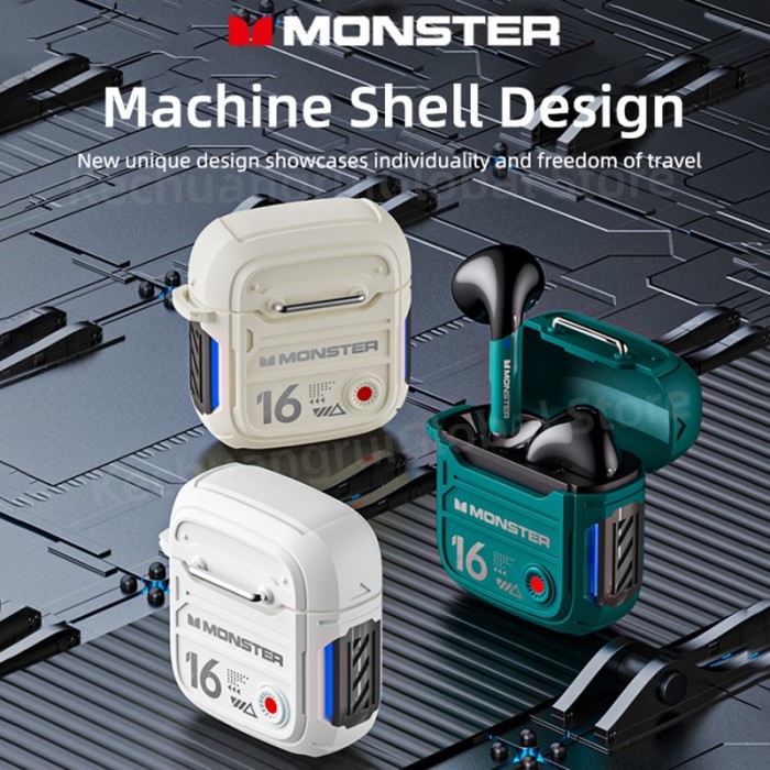 Monster Tws Bluetooth Headset XKT16 V5.3 BT Wireless Connection