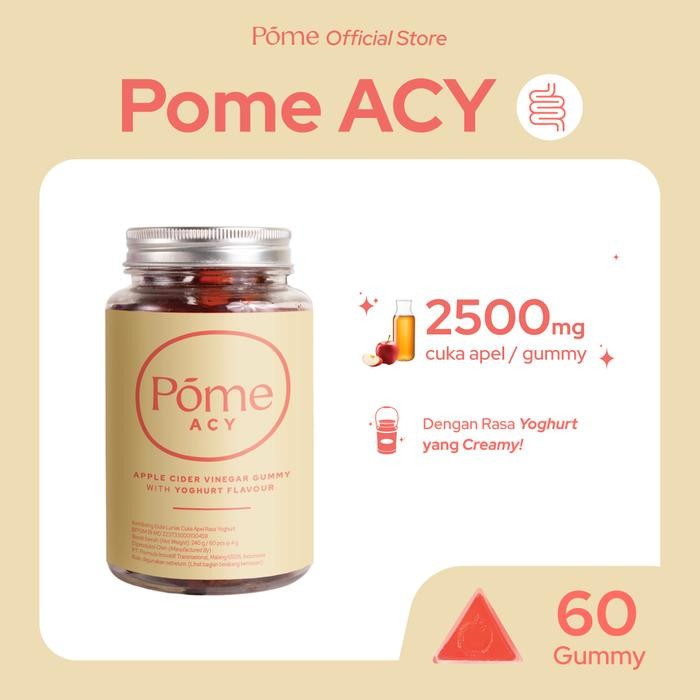 

Pome ACY 1 Botol (60 gummy) - Apple Cider Vinegar Gummy with Yoghurt Flavor