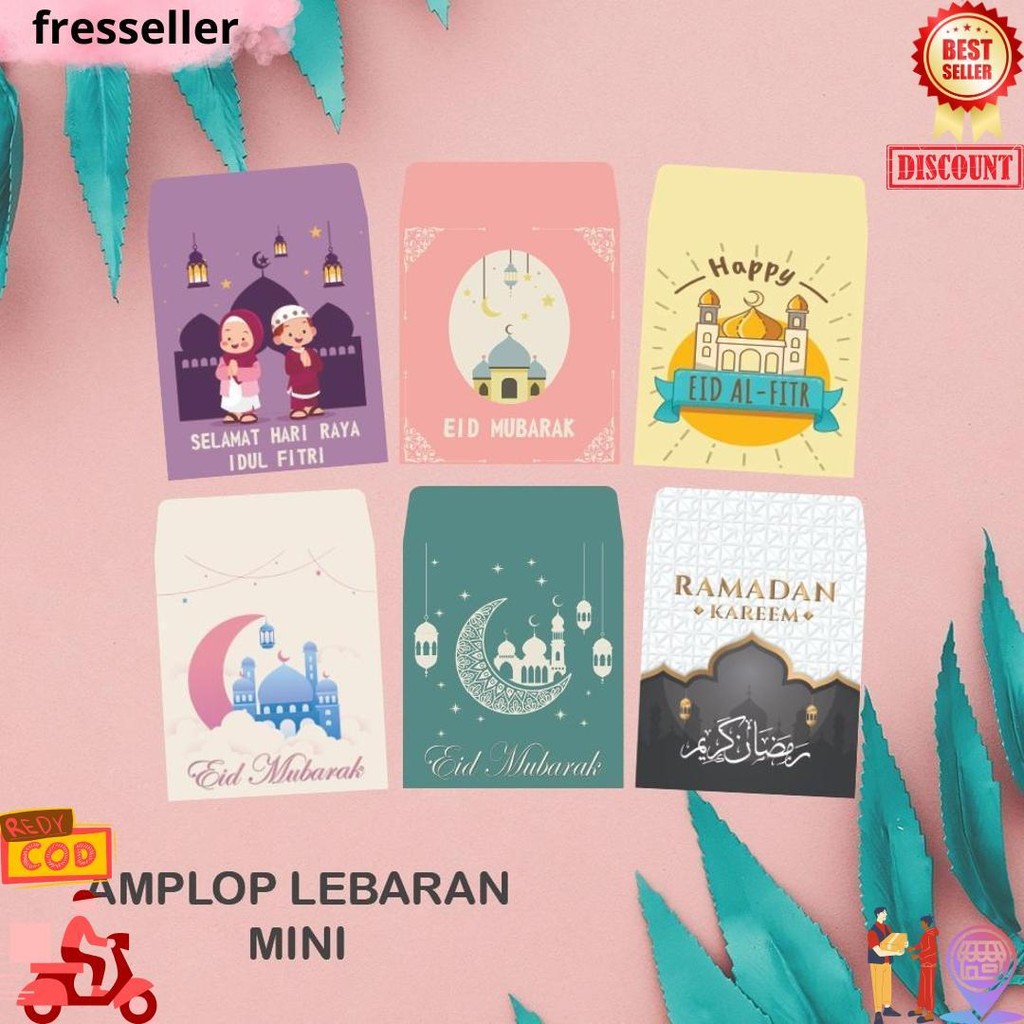 

(10 Pcs) Amplop Lebaran Mini/Eid Mubarak/Ramdan Kareem/Idul Fitri/Amplop Angpao Mini/Lebaran D Termurah