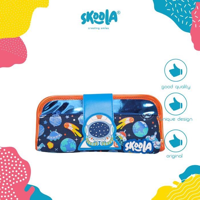 

Skoola Tempat Pensil Lipat 3 Pencil Case Threefold Stationery Anak Laki - Laki Lucu Dinosaurus