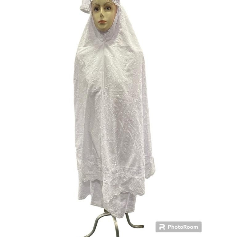 MUKENA KATUN PARIS DEWASA FULL BORDIR JUMBO BERKUALITAS