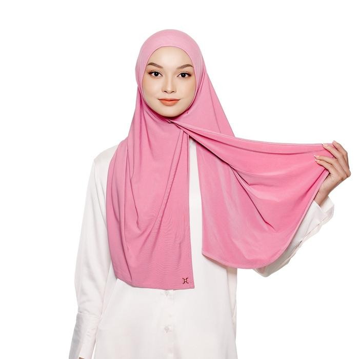 Hameeda - Hannah Instant Hijab Jersey Bergo Pashmina Panjang Muslim Kerudung Santai Wanita