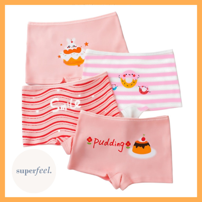 SFL CELANA DALAM KATUN BOXER ANAK PEREMPUAN KECIL NYAMAN BOCAH SD 702
