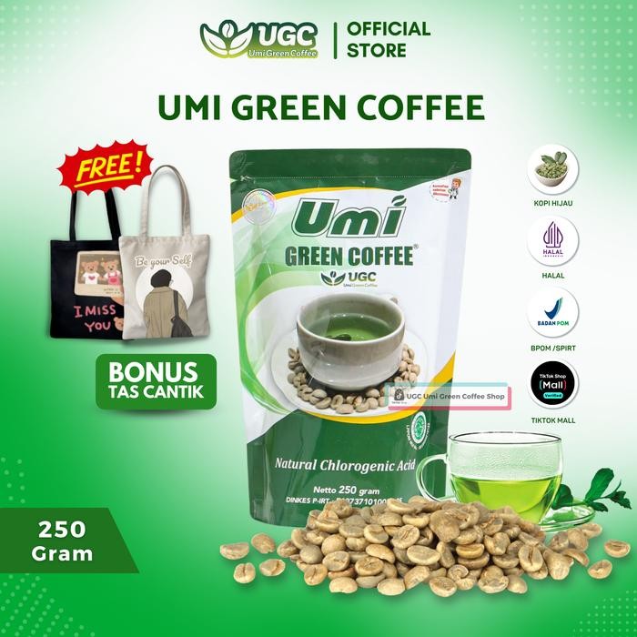 

terbaru !!! ugc umi green coffee kopi hijau original 250 gram ready