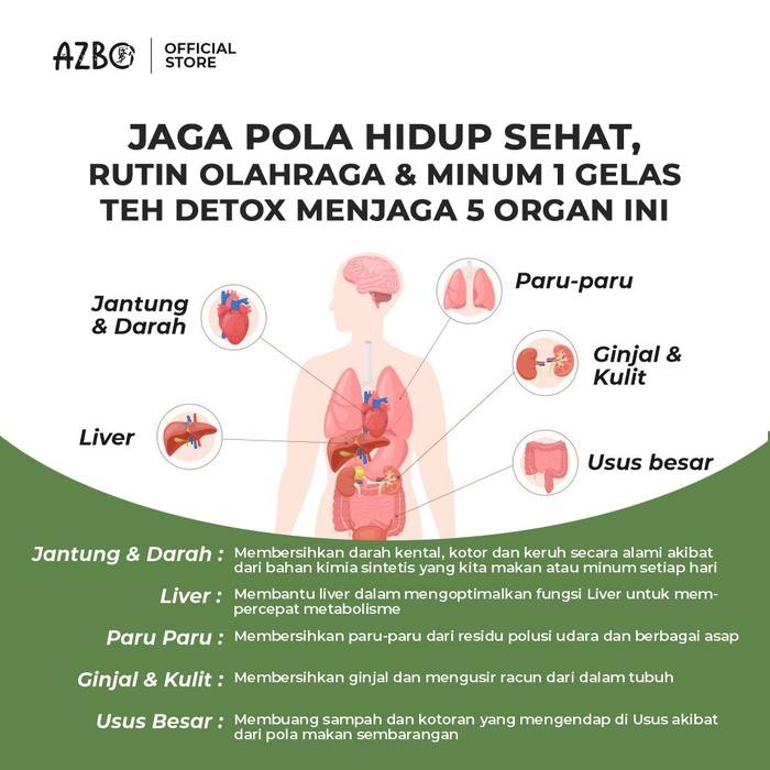 

terbaru !!! [bundling] teh hijau azbo minuman greentea herbal alami isi 2 lebih hemat free gula aren
