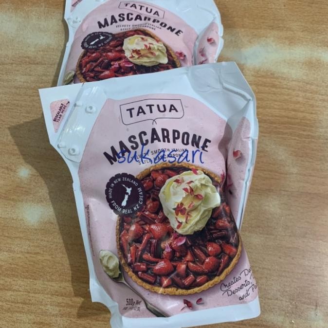 

SIAP KIRIM TATUA MASCARPONE 500 GRAM PACK KEJU NEW ZEALAND MASCARPON