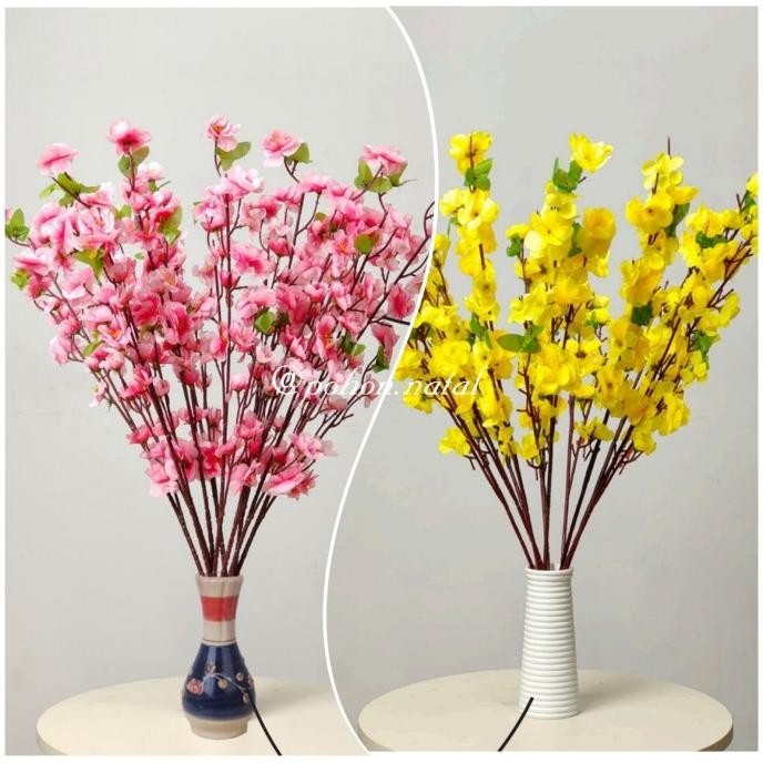 

Pohon Imlek Plastik Hias Bunga Meihua Sakura Angpao Pot 60Cm Original