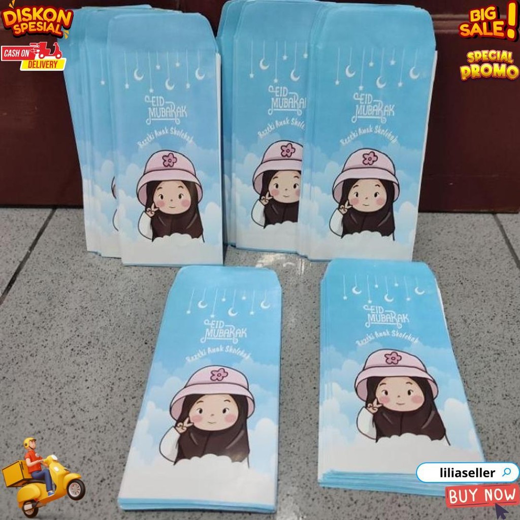 

50 Pcs Angpau Lebaran Idul Fitri Ukuran Panjang Murah D Sale