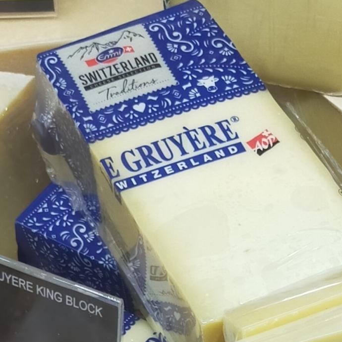 

SIAP KIRIM KEJU GRUYERE BLOK EMMI SWISS 1KG